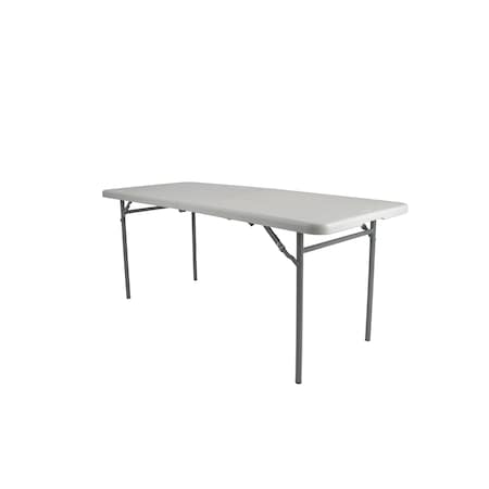 National Public Seating 30 in W, 6 ft. L, Plastic Top, Speckled Grey CMFIH3072